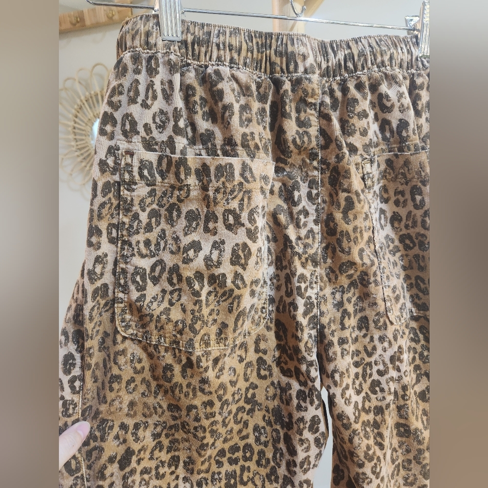 Anthropologie Pilcro The Cottage Corduroy Leopard Print Women's Pants Joggers M - Picture 9 of 10